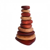 In wood - natural stacking stones, 10 stones